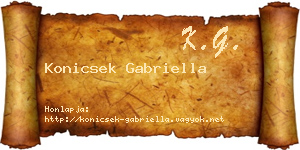 Konicsek Gabriella névjegykártya