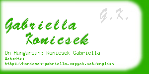gabriella konicsek business card
